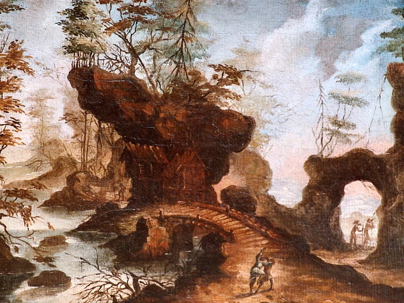 1703-Balthasar Riepp - Paesaggio fantastico cinese